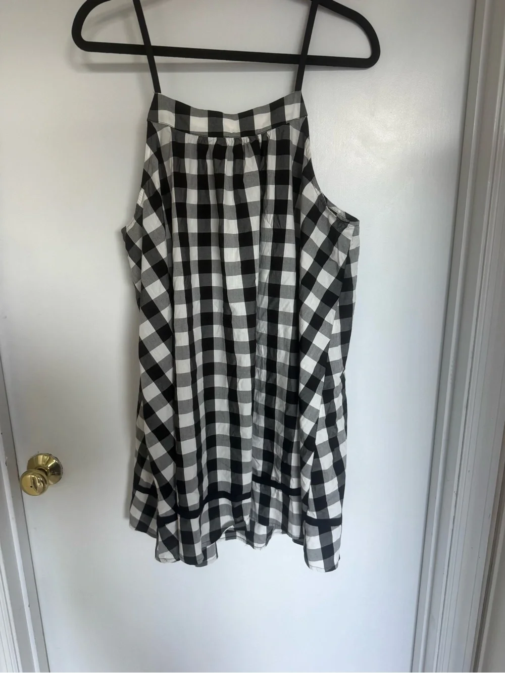 Kate Spade - charming black & White Gingham Sleeveless Dress